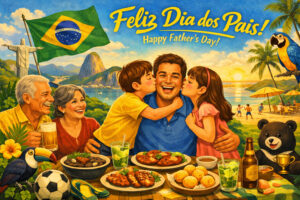 ブラジル国旗や家族団らん風のイメージ画像