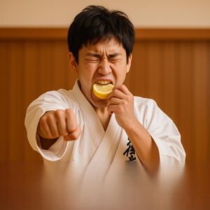 レモンを食べる稽古