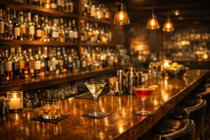 バーのカウンター写真