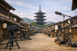 京都の撮影所風景